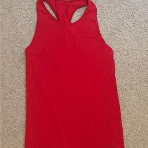 Women's Red Sleeveless Top